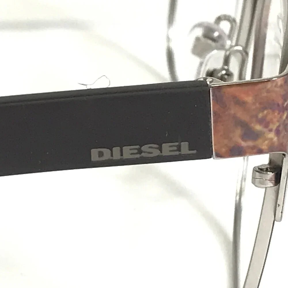 Diesel Eyeglasses Frames DL5094 col.005 Brown Marble Silver Square 55-16-145